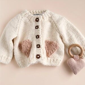 The Blueberry Hill Heart Cardigan
